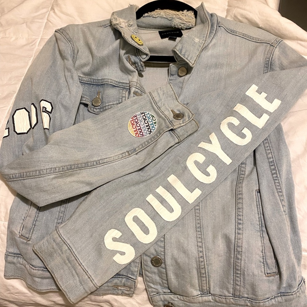 RARE denim SoulCycle jacket